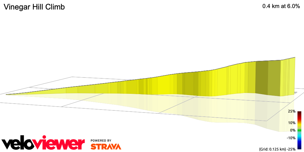 3D Elevation profile image for Vinegar Hill Climb