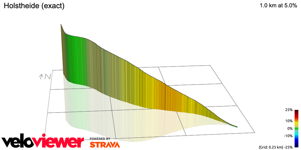 3D Elevation profile image for Holstheide (exact)