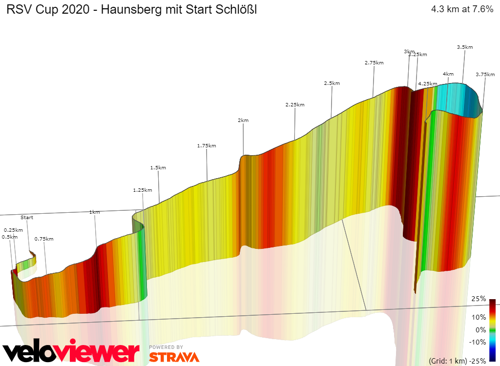 3D Elevation profile image for RSV Cup 2020 - Haunsberg mit Start Schlößl