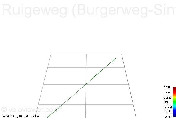 3D Elevation profile image for Ruigeweg (Burgerweg-Sint Maartensweg)
