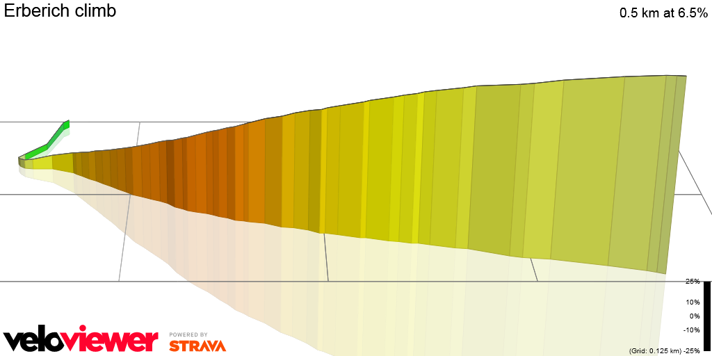 3D Elevation profile image for Erberich climb