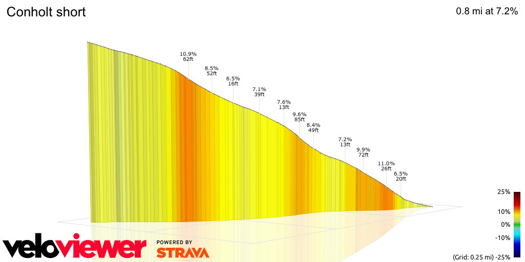 3D Elevation profile image for Conholt short