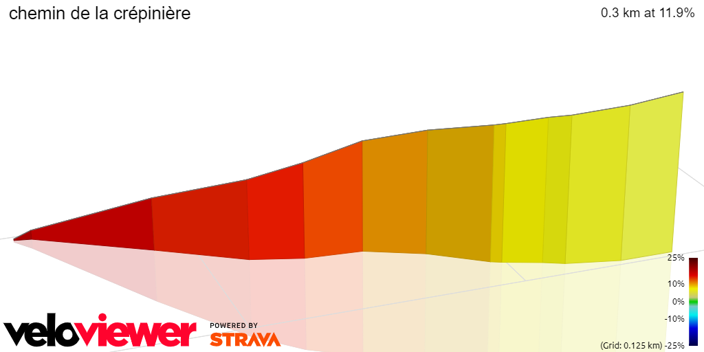 3D Elevation profile image for chemin de la crépinière