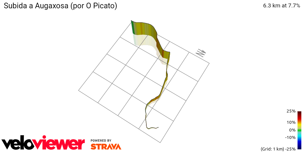 3D Elevation profile image for Subida a Augaxosa (por O Picato)