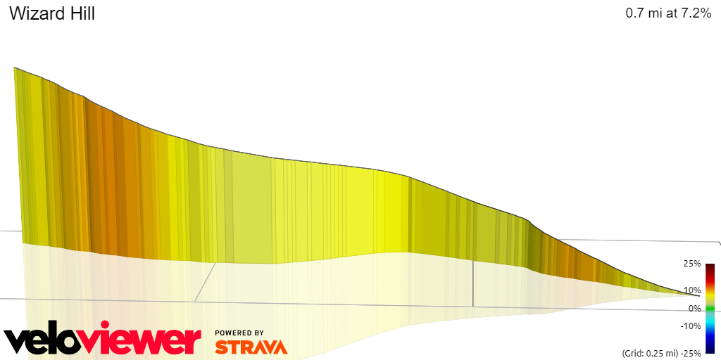 3D Elevation profile image for Wizard Hill