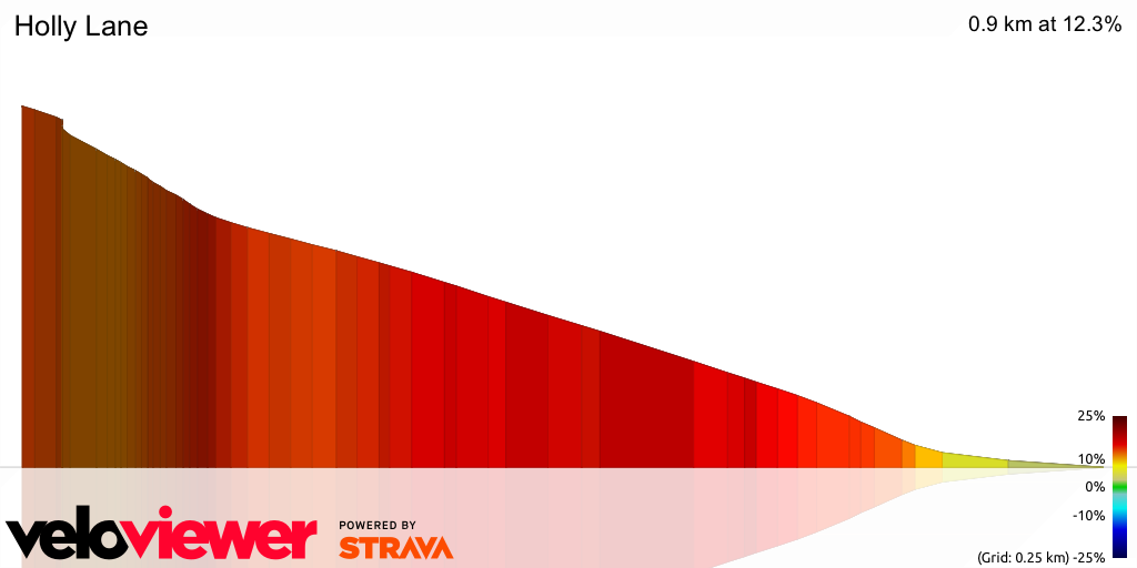 3D Elevation profile image for Holly Lane