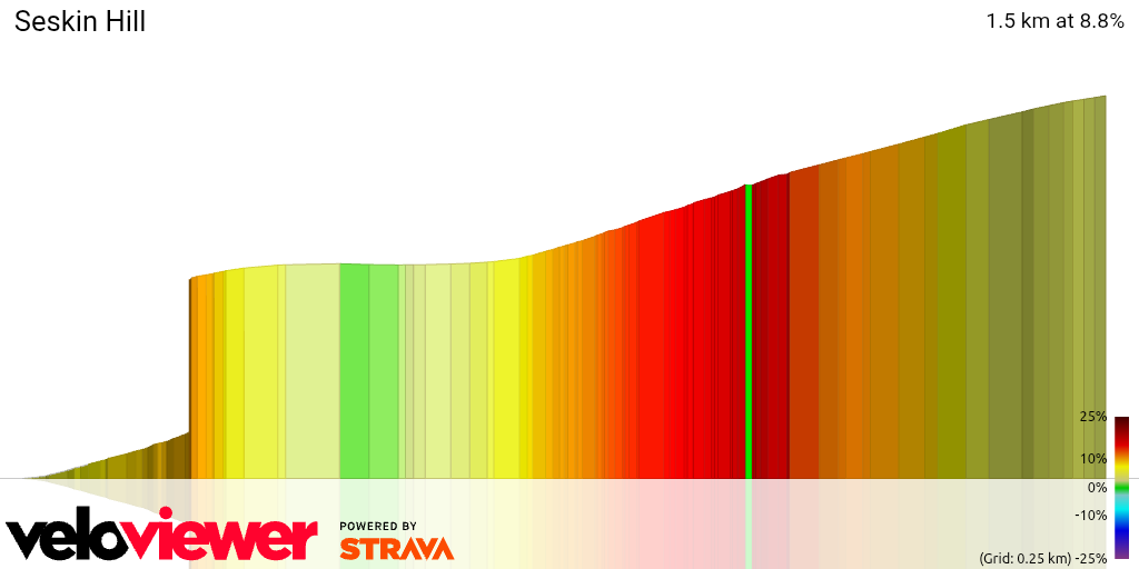 3D Elevation profile image for Seskin Hill