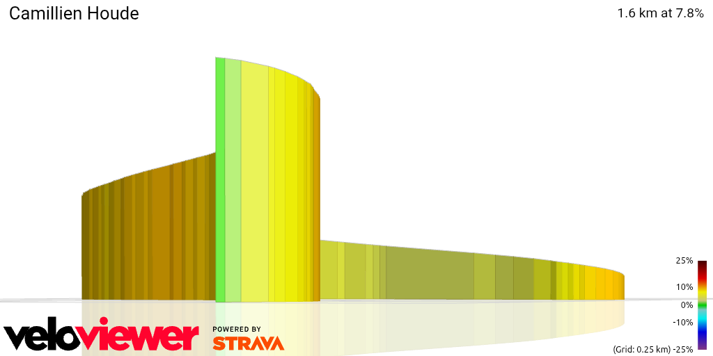 3D Elevation profile image for Camillien Houde