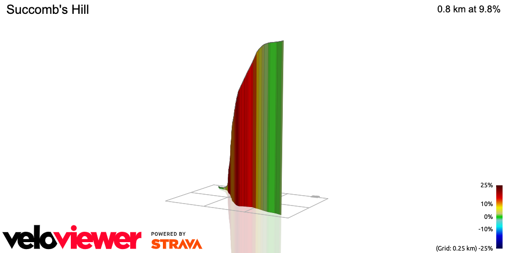 3D Elevation profile image for Succomb's Hill