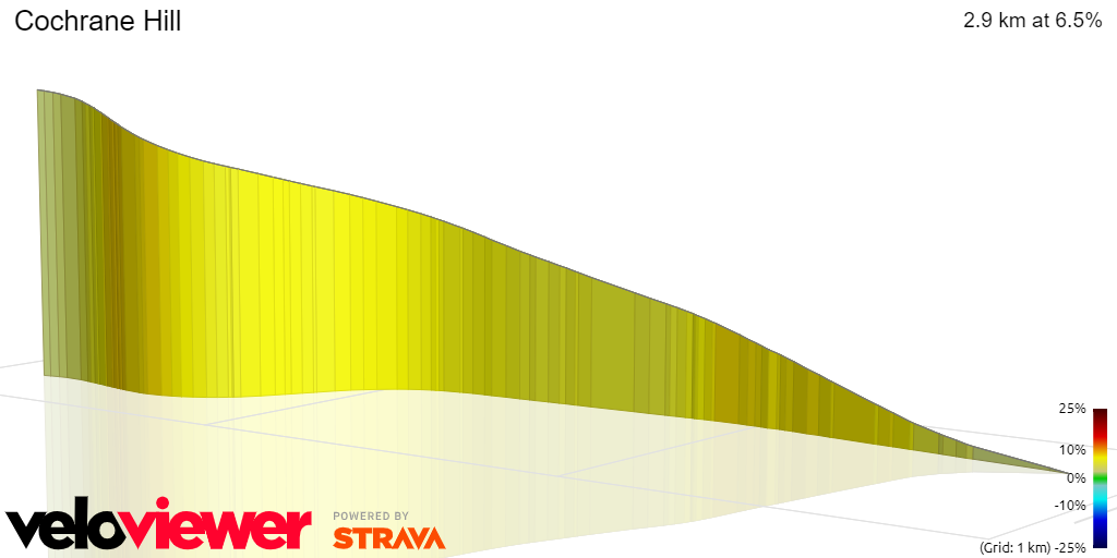 3D Elevation profile image for Cochrane Hill