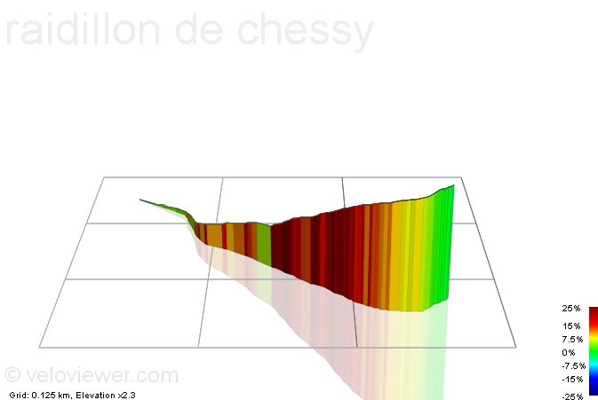 3D Elevation profile image for raidillon de chessy