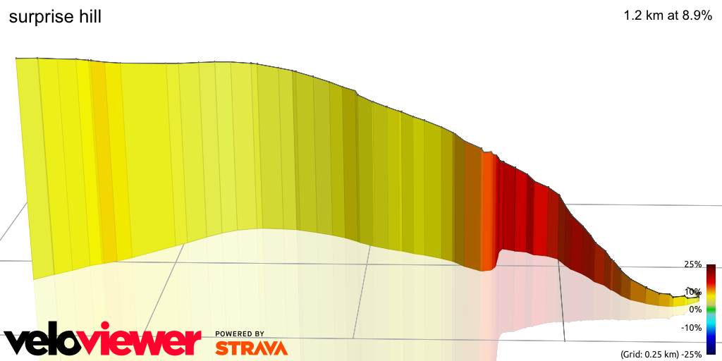 3D Elevation profile image for surprise hill