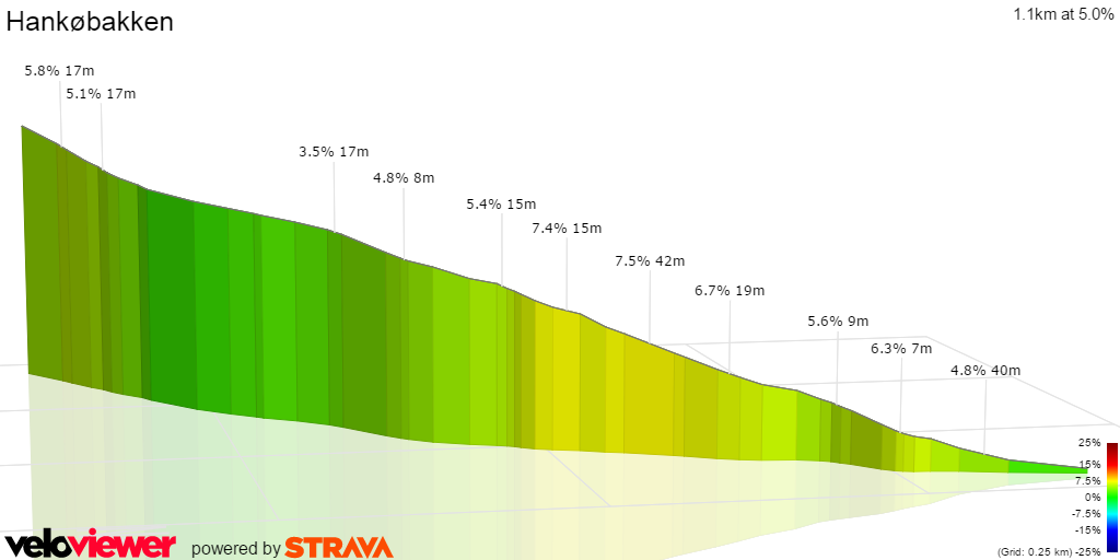 3D Elevation profile image for Hankøbakken