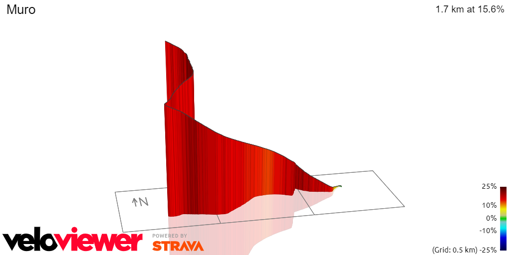 3D Elevation profile image for Muro