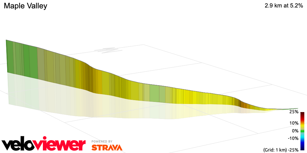 3D Elevation profile image for Maple Valley
