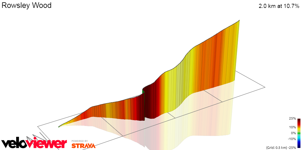 3D Elevation profile image for Rowsley Wood