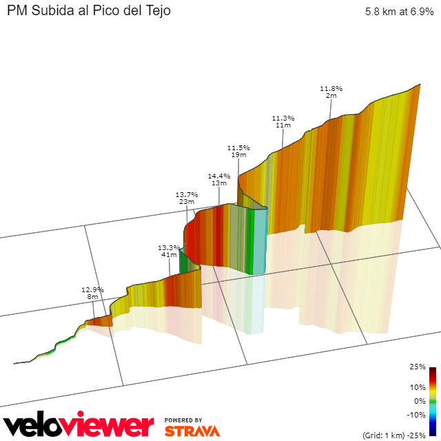 3D Elevation profile image for PM Subida al Pico del Tejo