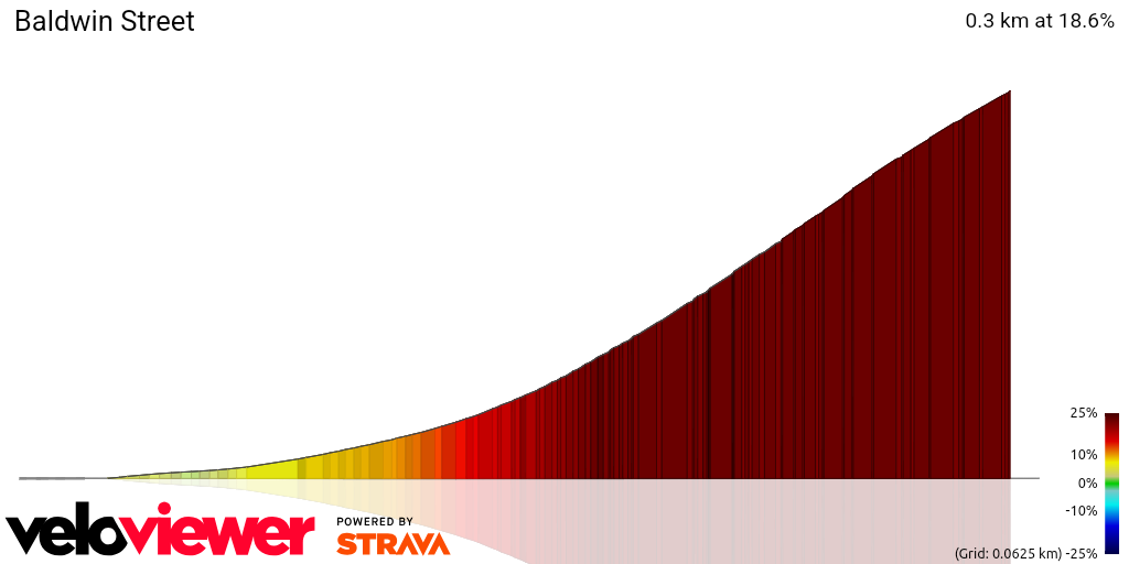 3D Elevation profile image for Baldwin Street
