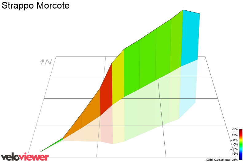 3D Elevation profile image for Strappo Morcote