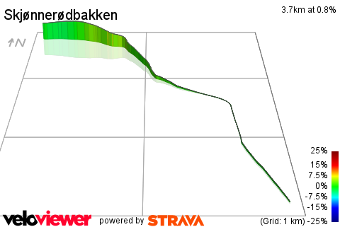 3D Elevation profile image for Skjønnerødbakken