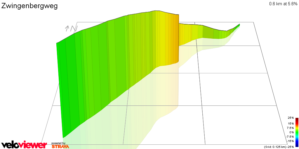 3D Elevation profile image for Zwingenbergweg