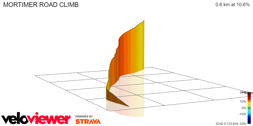 3D Elevation profile image for MORTIMER ROAD CLIMB