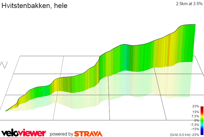 3D Elevation profile image for Hvitstenbakken, hele