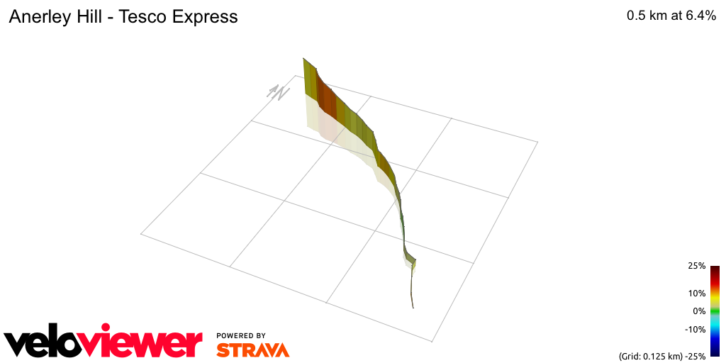 3D Elevation profile image for Anerley Hill - Tesco Express