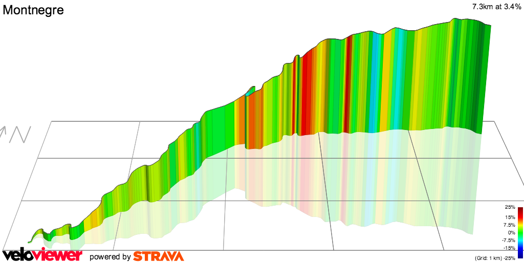3D Elevation profile image for Montnegre
