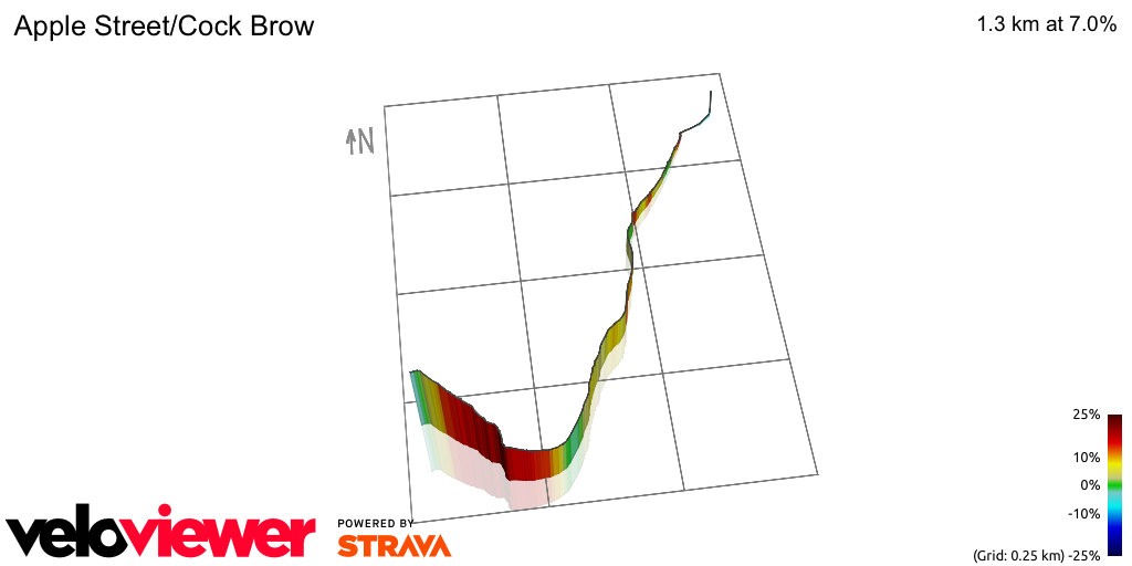 3D Elevation profile image for Apple Street/Cock Brow