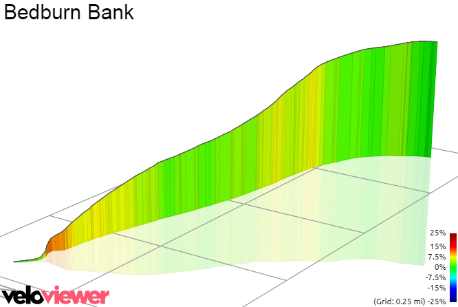 3D Elevation profile image for Bedburn Bank