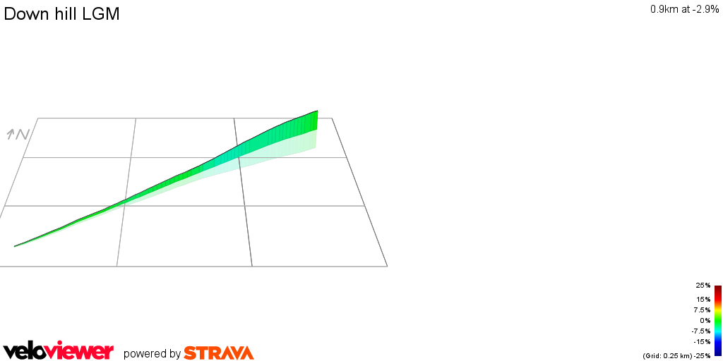 3D Elevation profile image for Down hill LGM