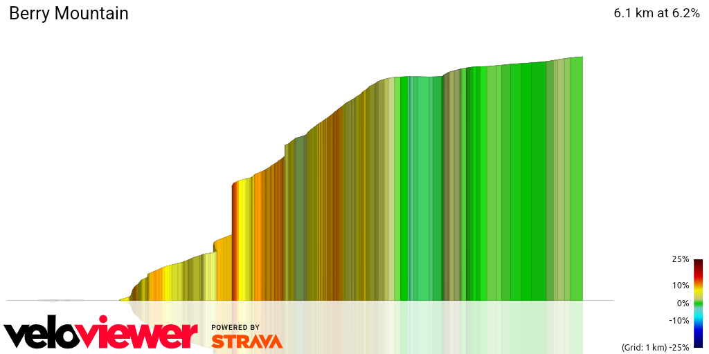 3D Elevation profile image for Berry Mountain