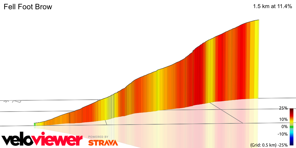 3D Elevation profile image for Fell Foot Brow