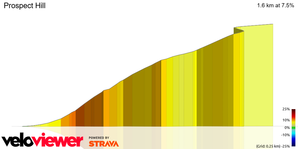 3D Elevation profile image for Prospect Hill