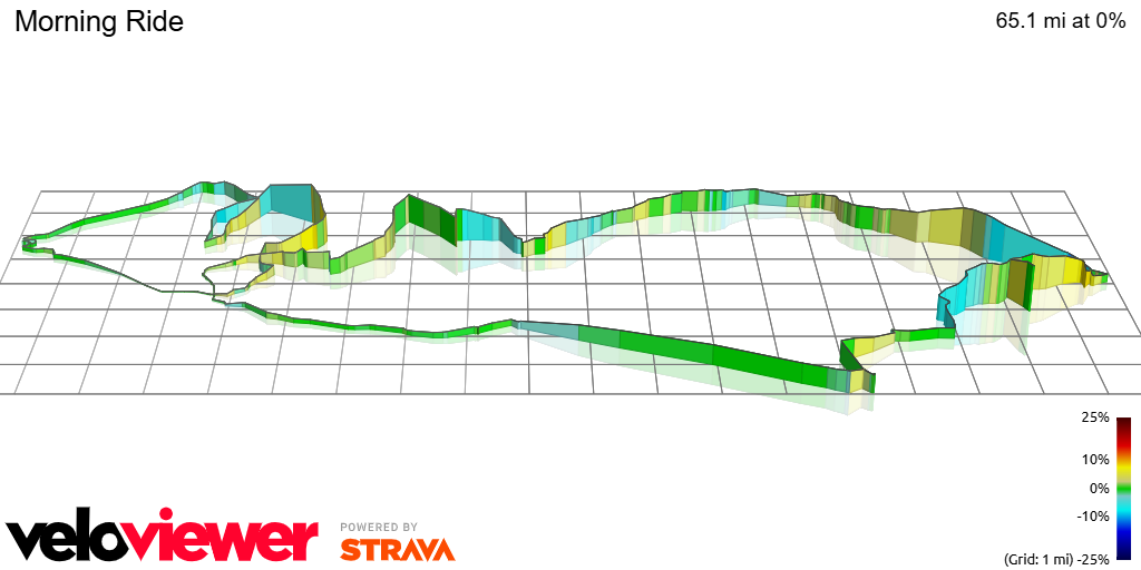 3D Elevation profile image for Morning Ride