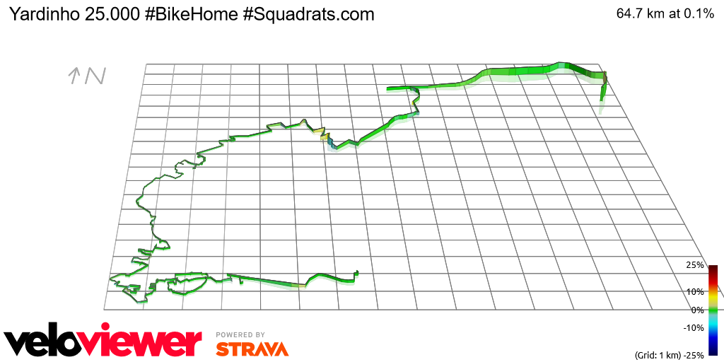 3D Elevation profile image for Yardinho 25.000 #BikeHome #Squadrats.com