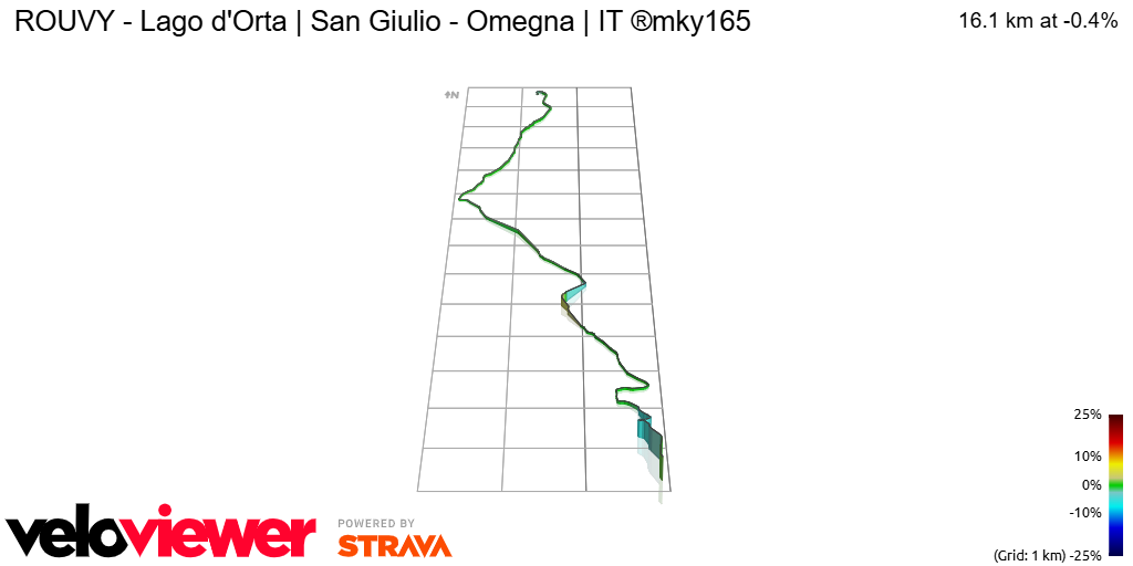3D Elevation profile image for ROUVY - Lago d'Orta | San Giulio - Omegna | IT ®mky165